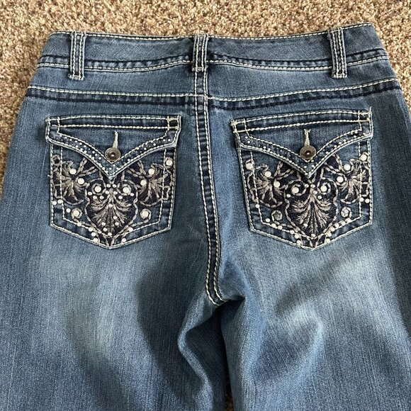 Nine West Bootcut Mid Rise Blue Jeans Women's Size 6/27 Average - Picture 4 of 5